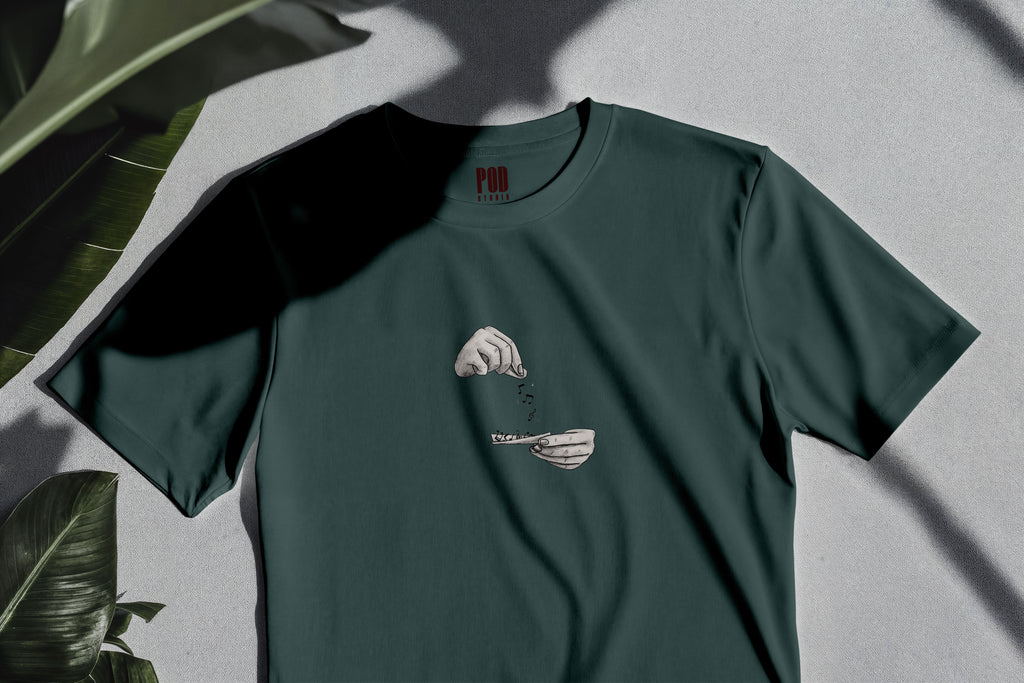 Oversize Kısa Kollu Tişört - Note