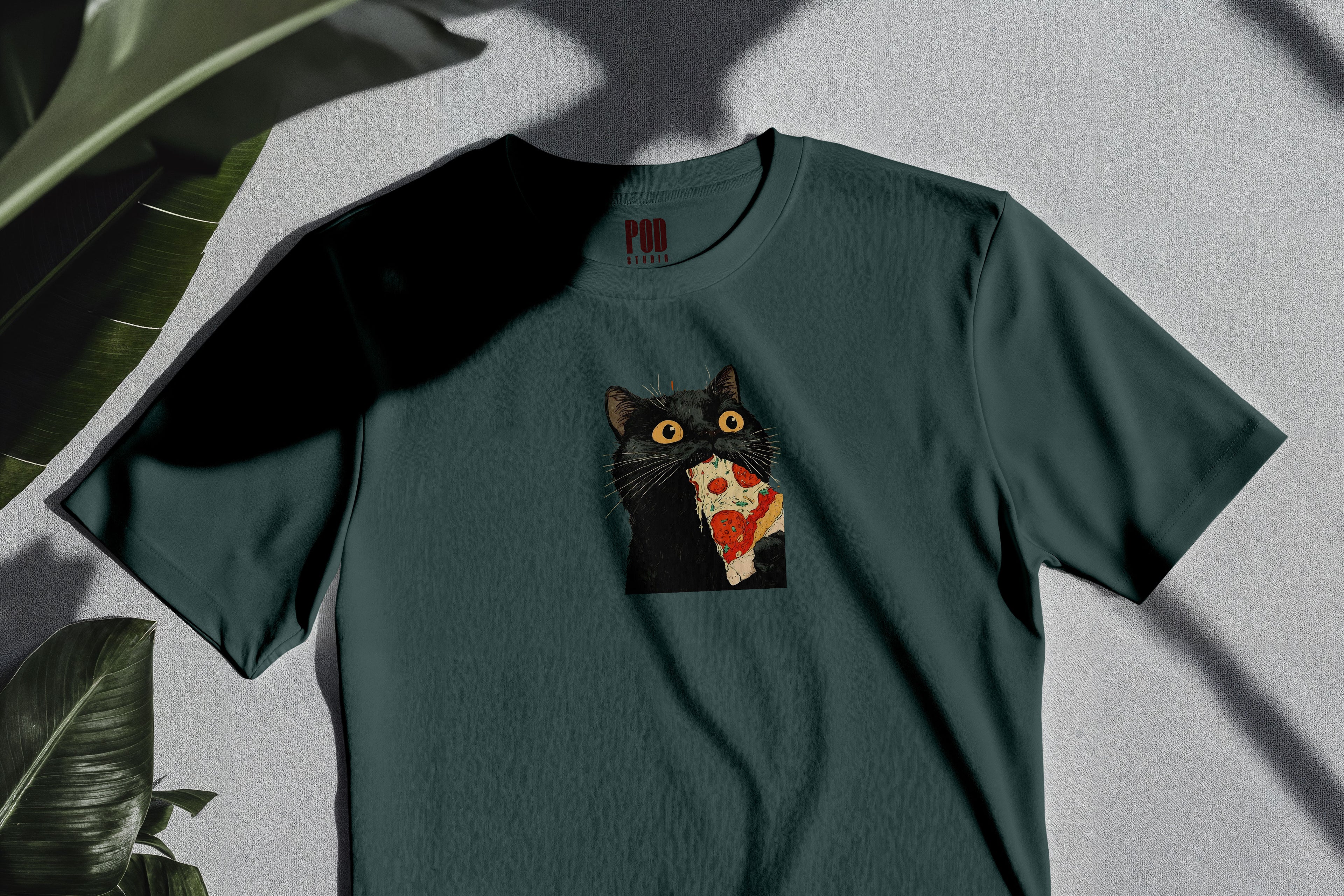 Oversize Kısa Kollu Tişört - Pizza